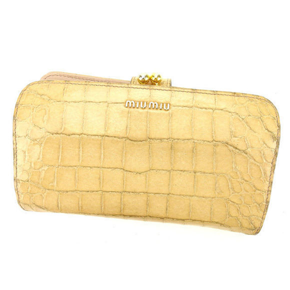Miu Miu Wallet crocodile pink long beige - Picture 1 of 6
